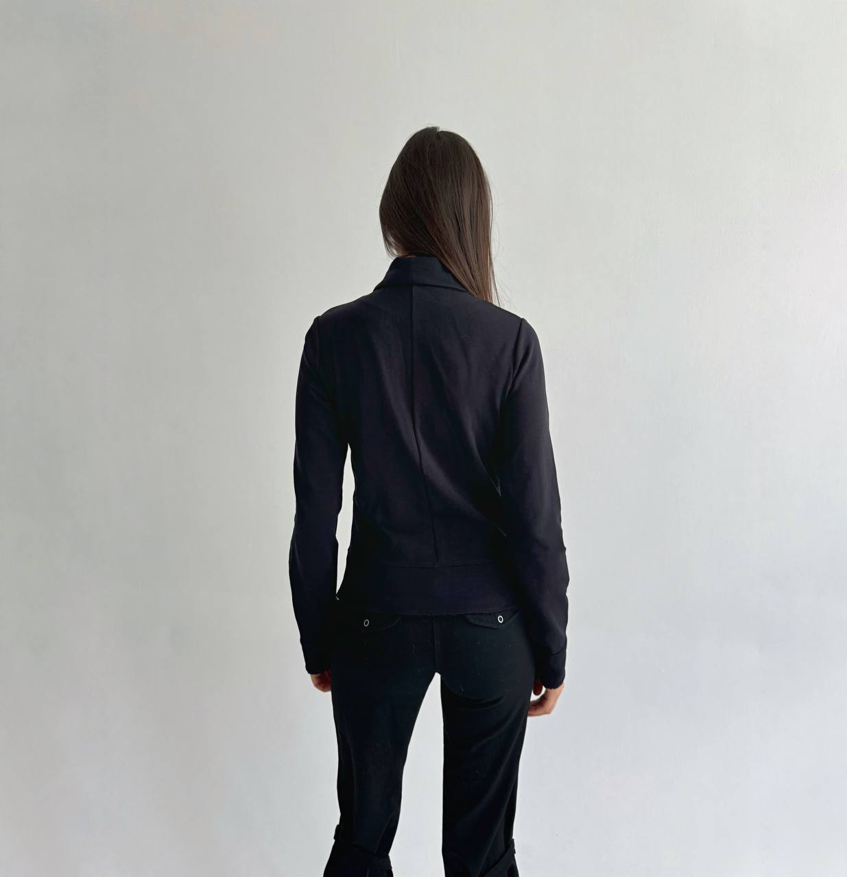 Vintage made in France black zip jacket