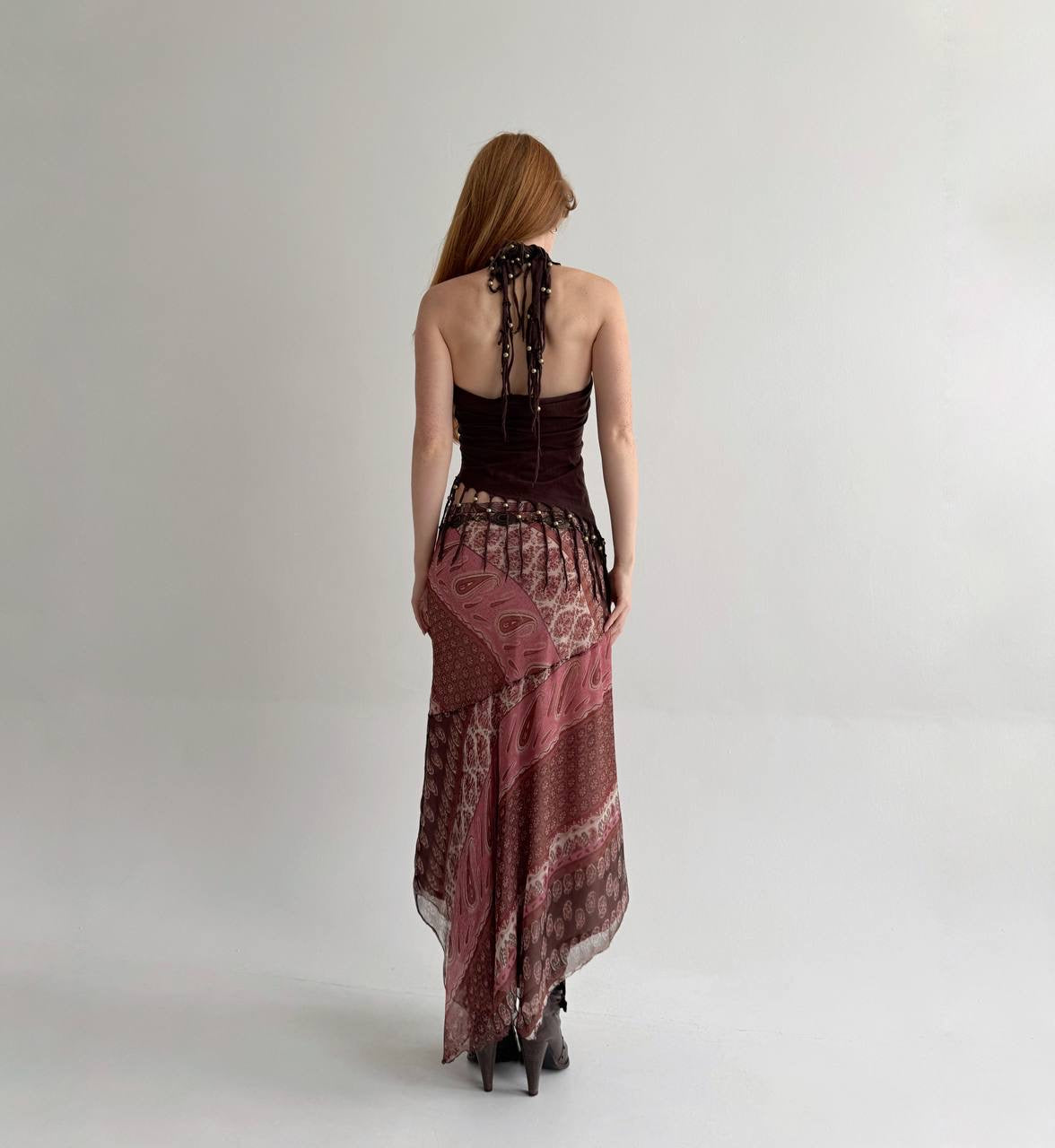 Rene Derhy viscose asymmetrical skirt
