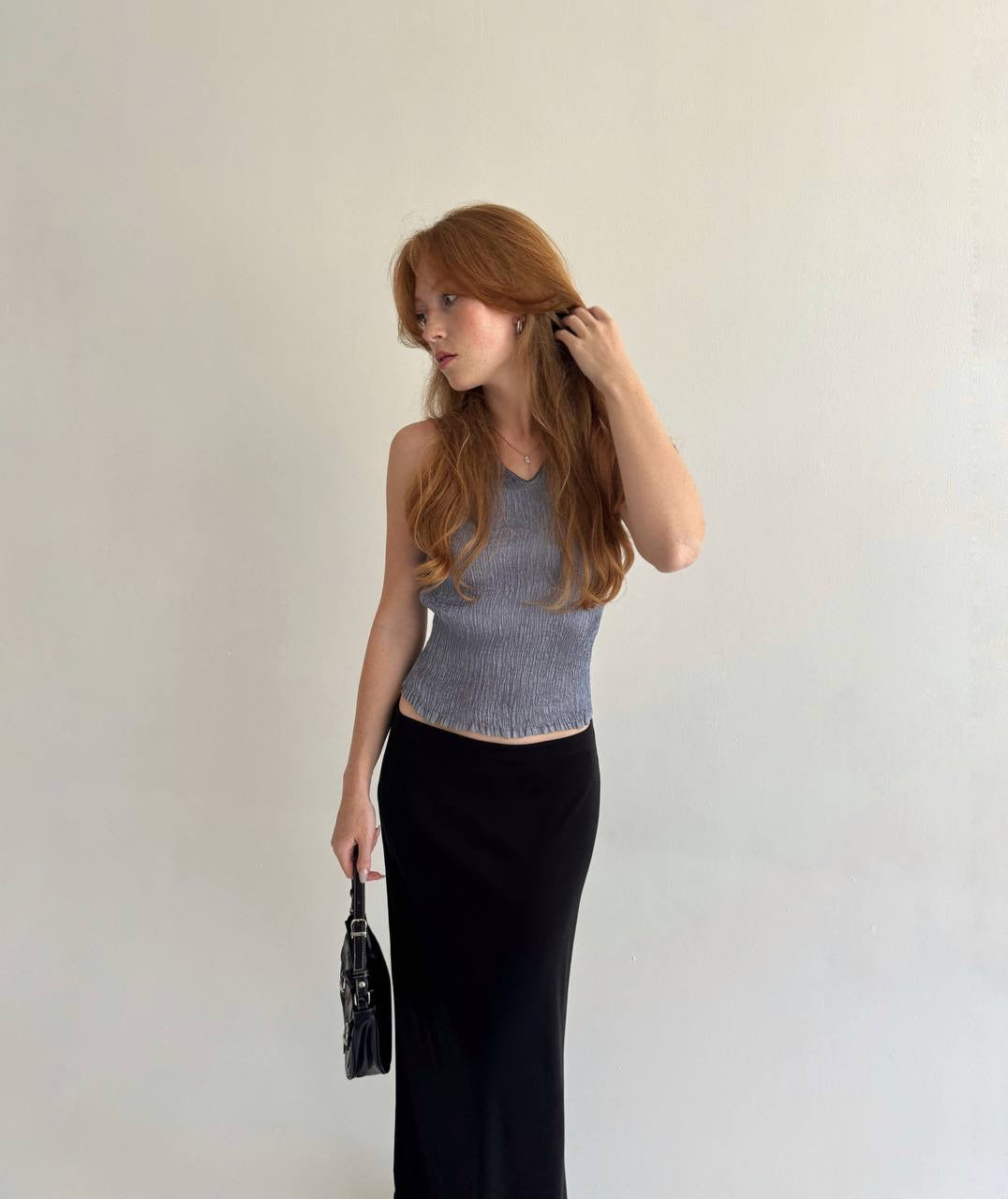 Vintage pleated avant garde top