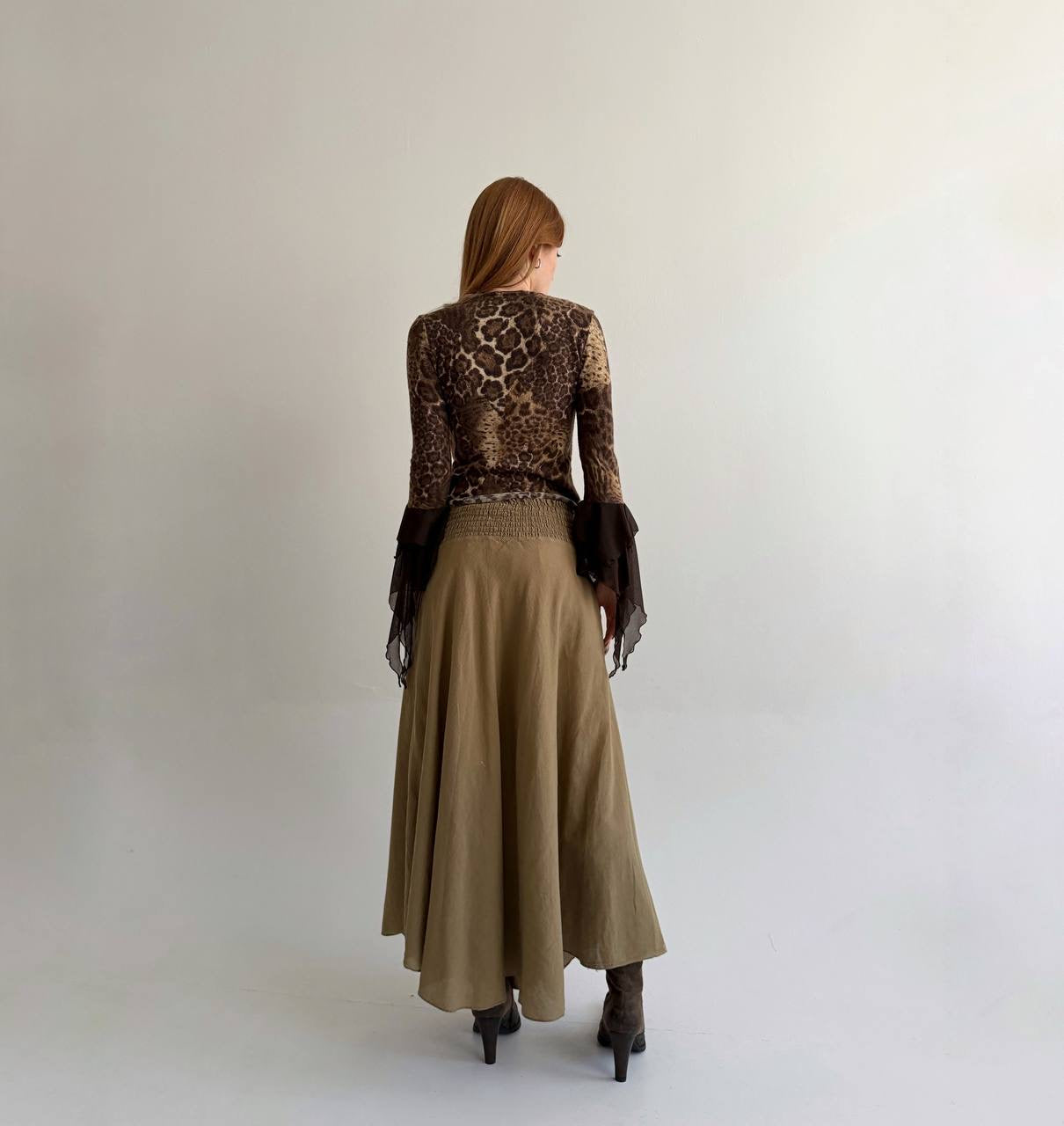 Vintage 100% cotton lightweight maxi skirt