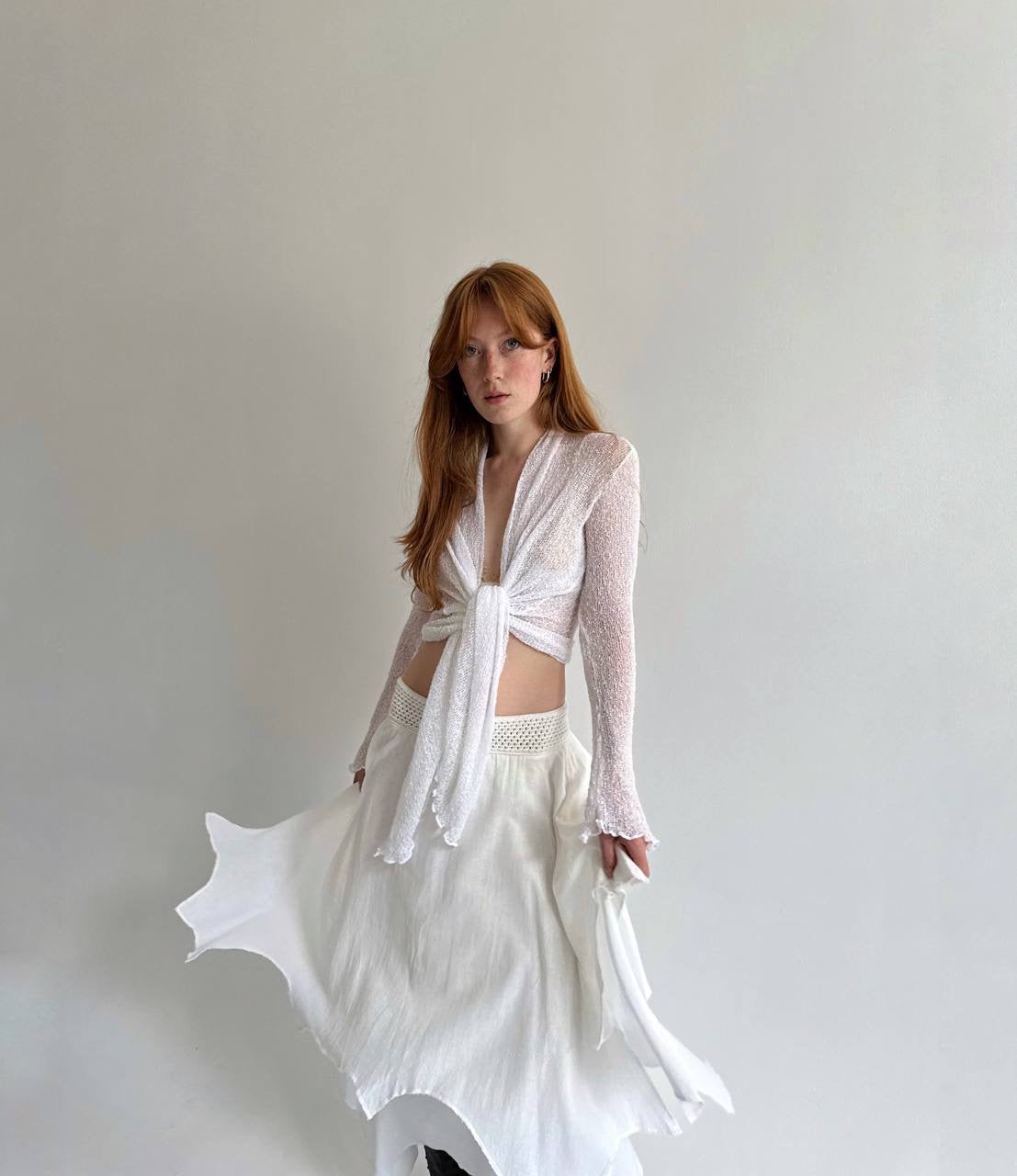 Vintage asymmetrical layered skirt
