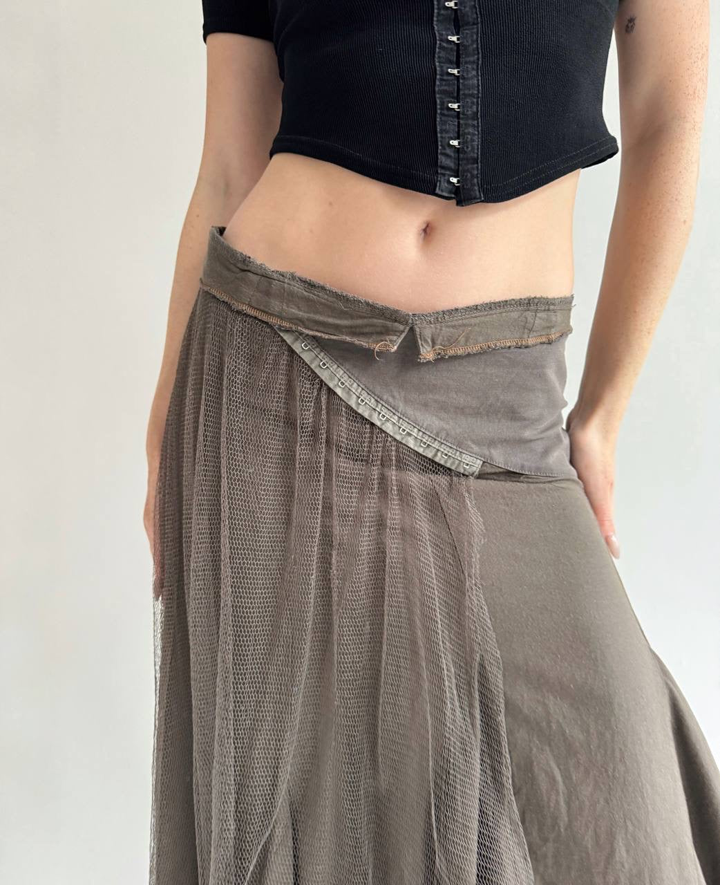 Y2K asymmetrical avant garde skirt