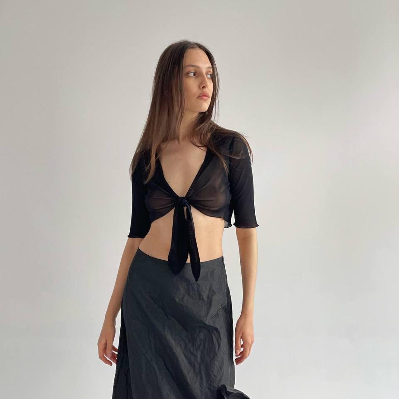 Y2K mesh black top