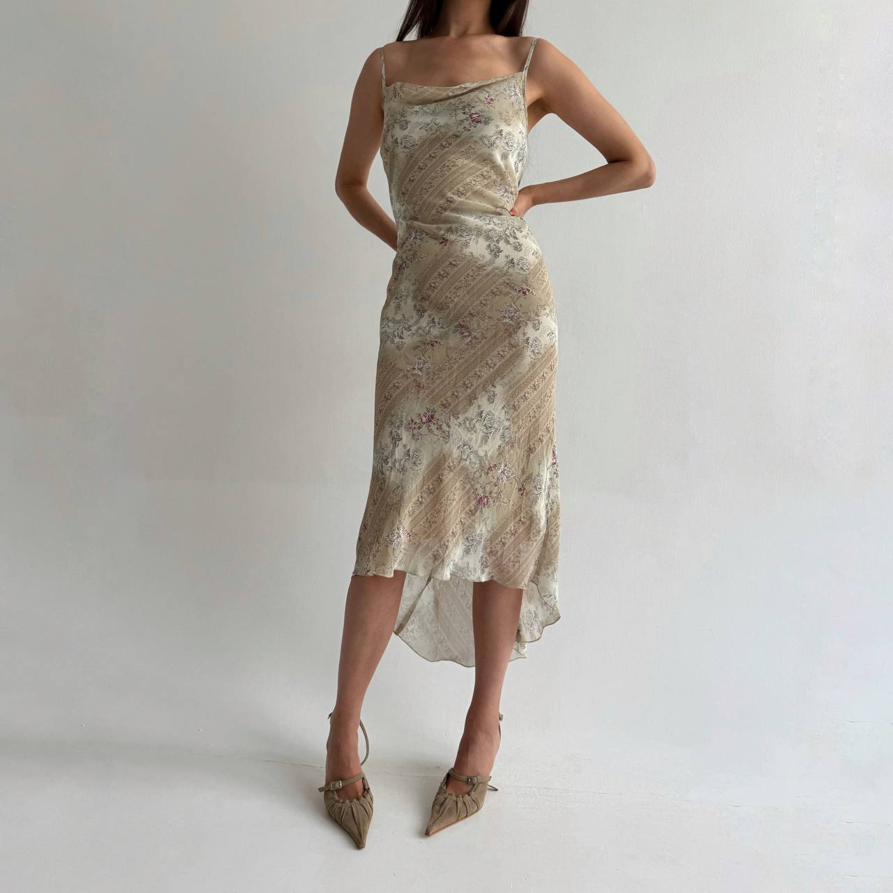 Vintage viscose asymmetrical dress