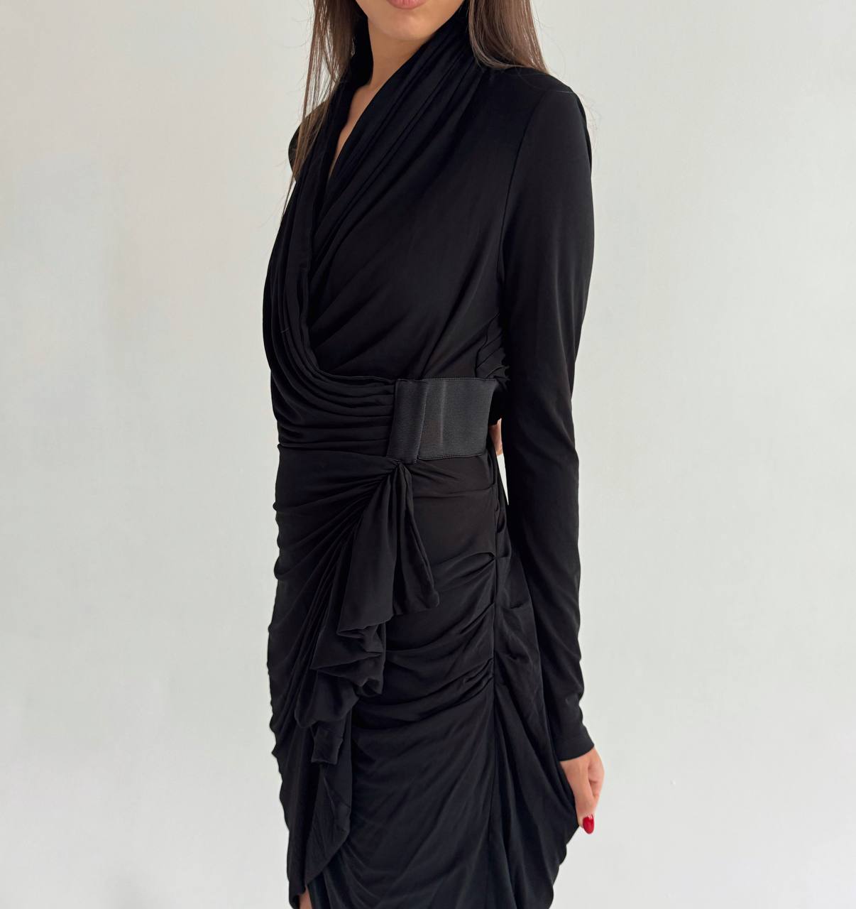 Avant garde All Saints viscose draped dress