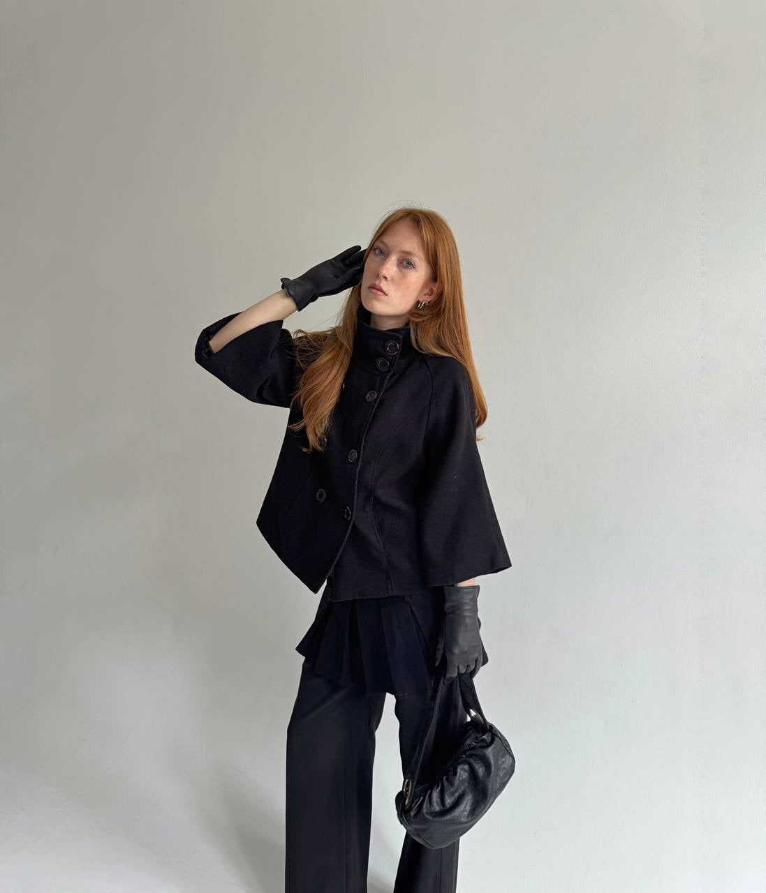 Vintage black cape jacket