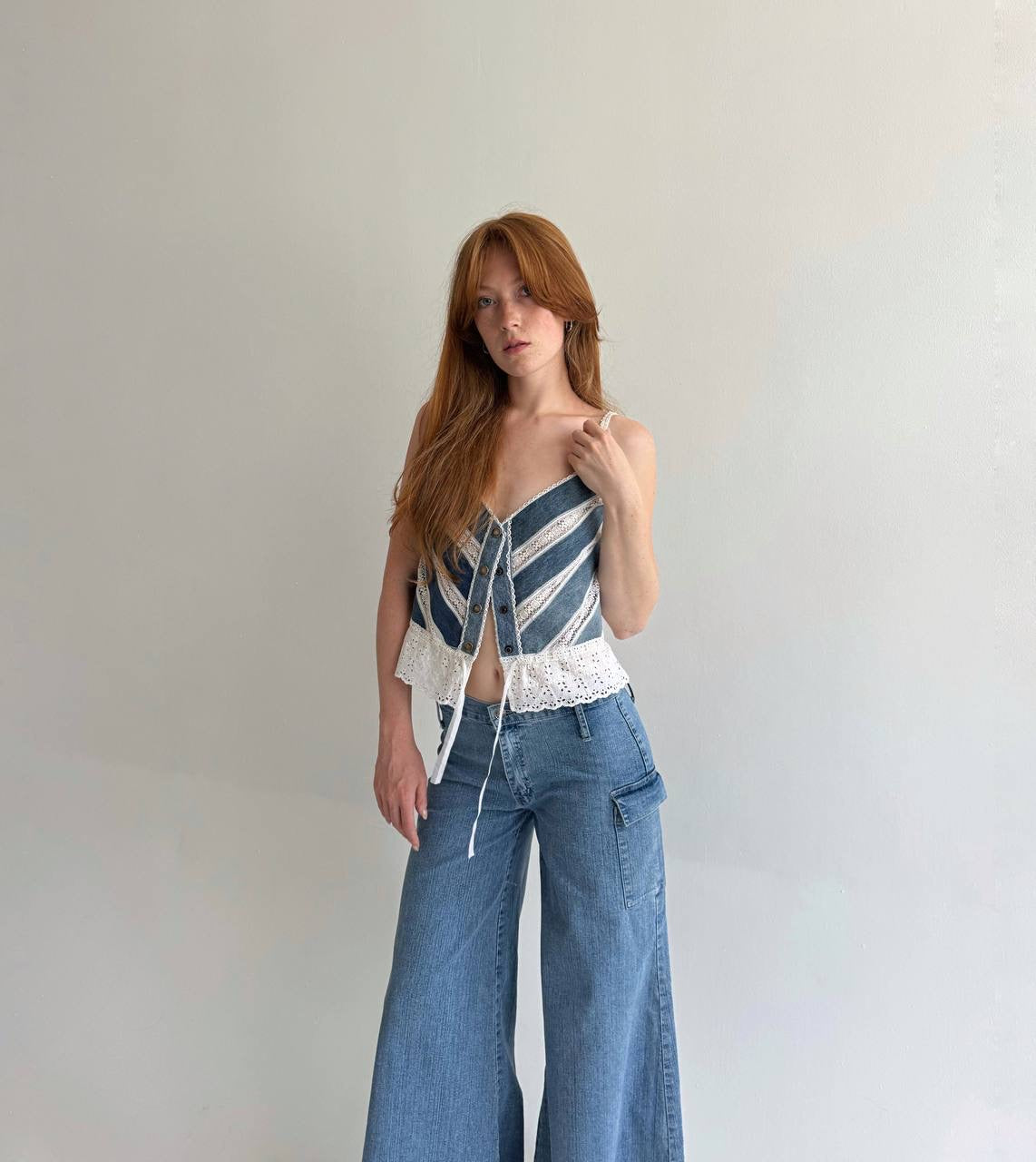 Vintage denim cami top