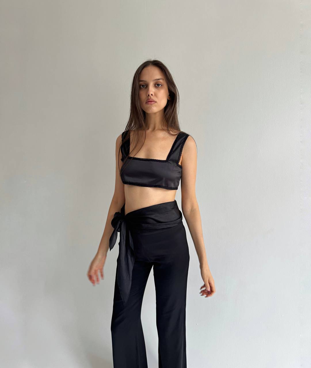 Jean Paul Gaultier satin crop top