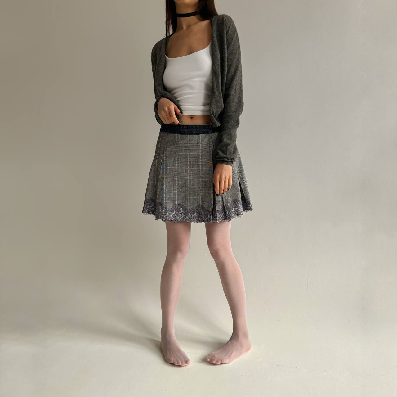 Vintage Dolce & Gabbana checked mini skirt