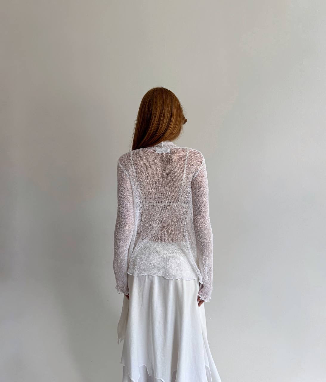 Vintage rayon handmade crochet top