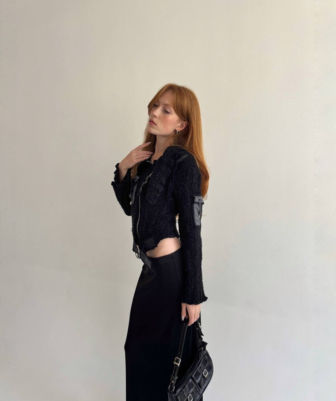 Vintage zone bleue avant garde cardigan