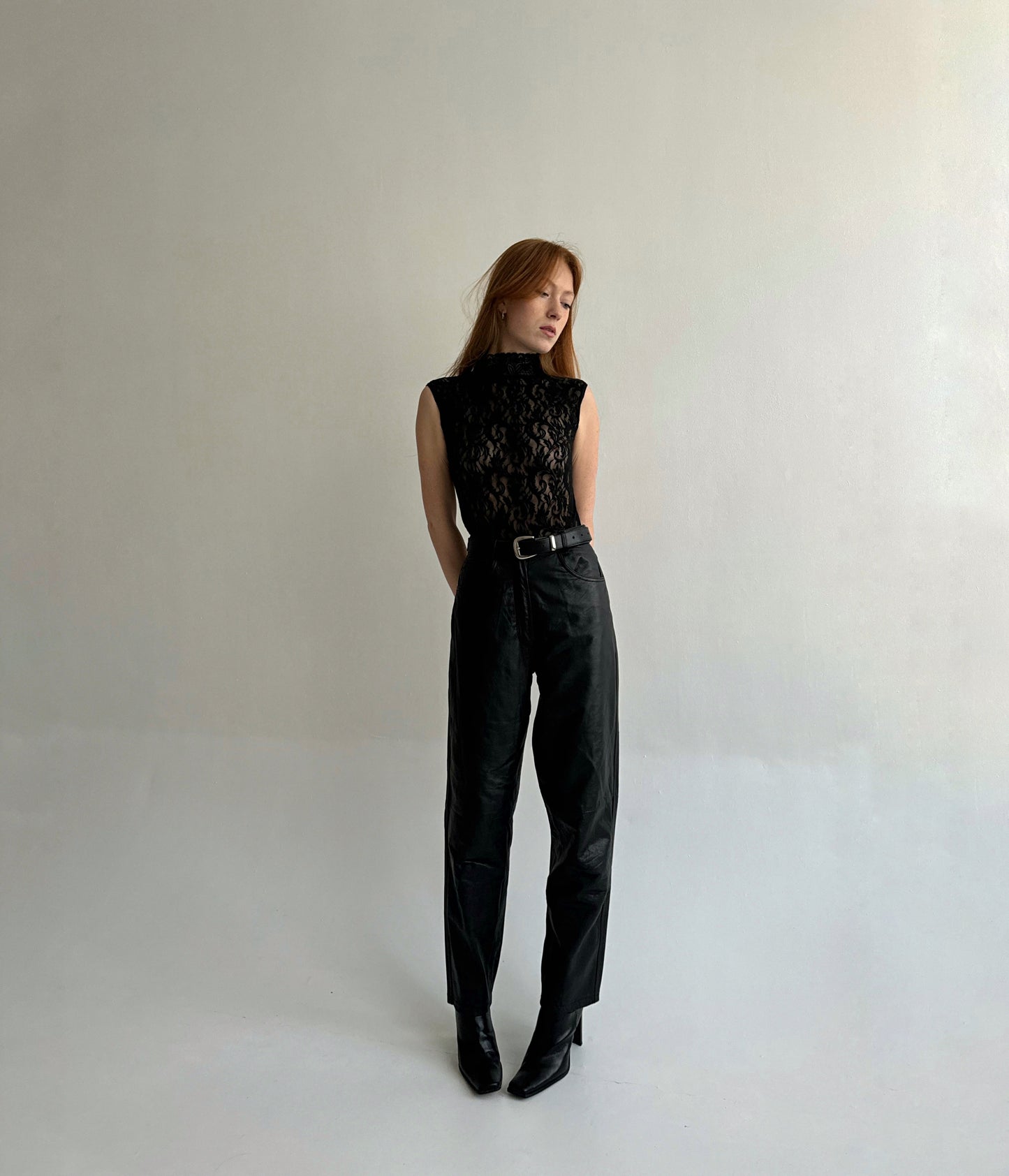 Vintage genuine leather pants