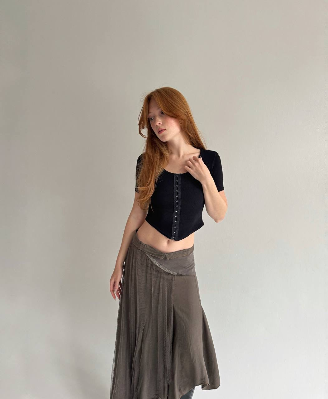 Y2K asymmetrical avant garde skirt