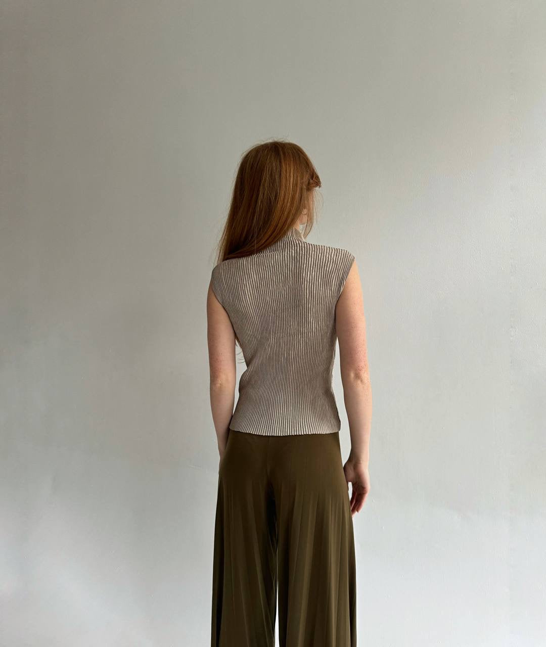 Vintage Specchio Pleats sequin top