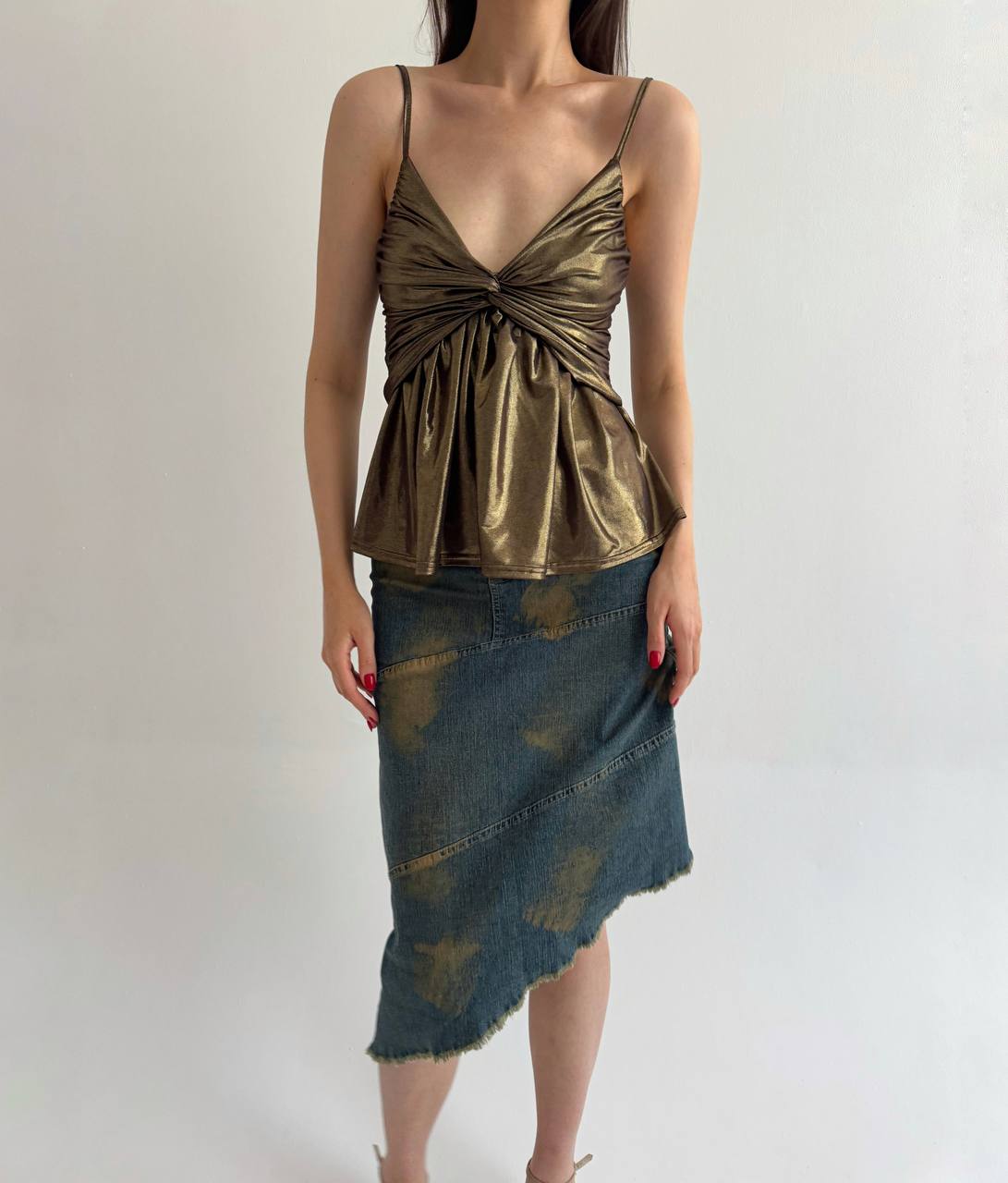 Vintage bronze Y2K top