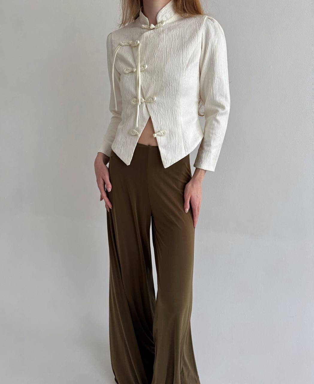 Vintage asymmetrical textured blazer