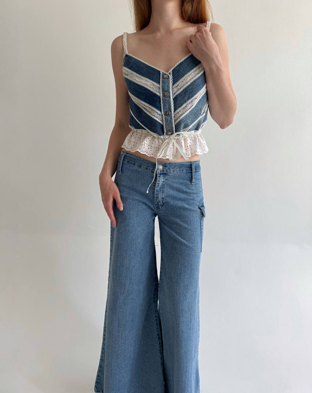 Vintage denim cami top