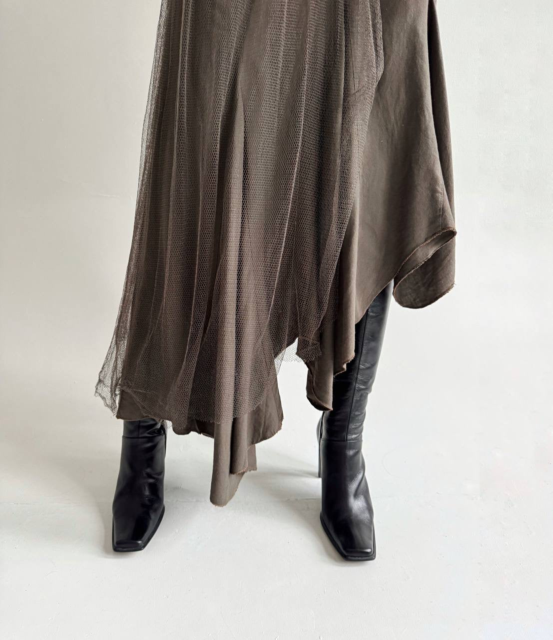 Y2K asymmetrical avant garde skirt