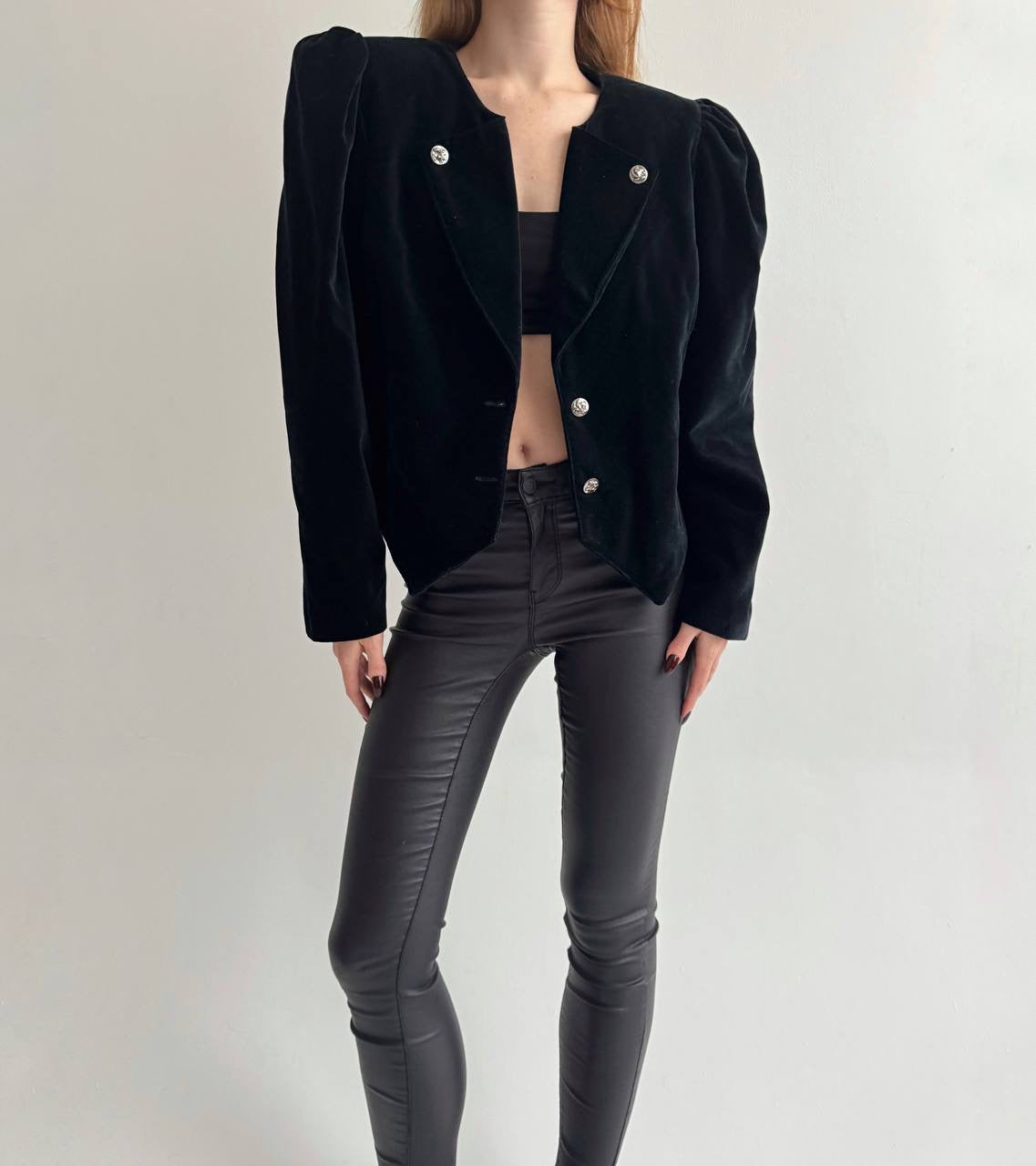 Vintage 100% cotton velvet blazer