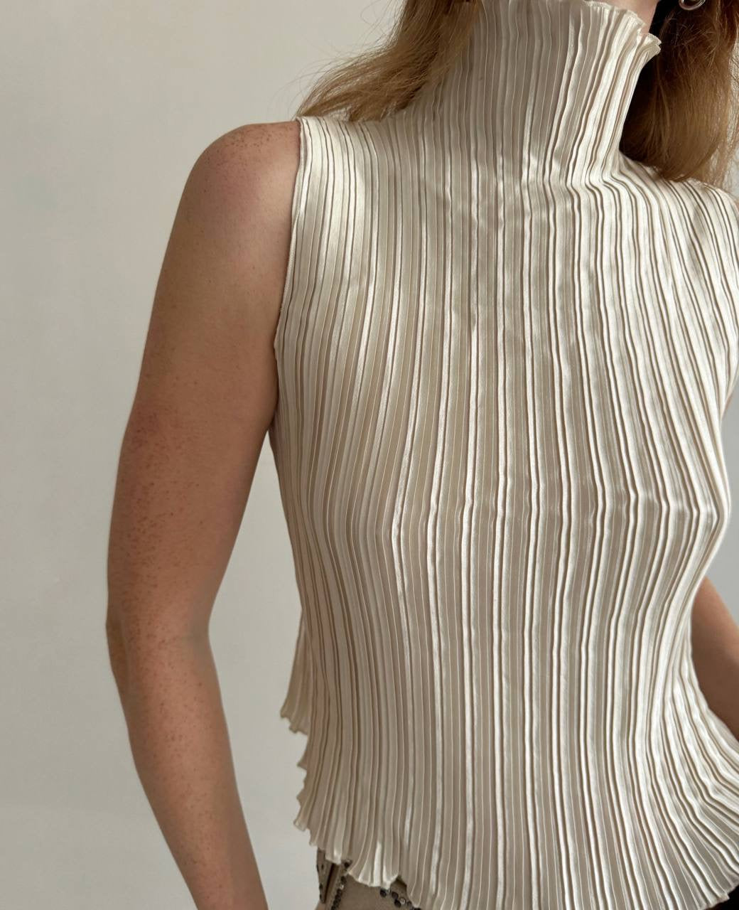 Vintage pleated avant garde top
