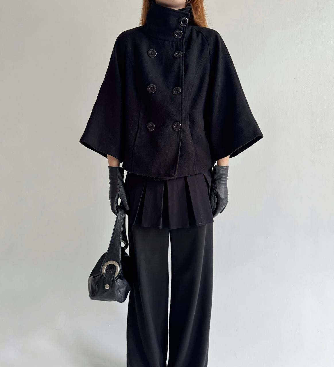 Vintage black cape jacket