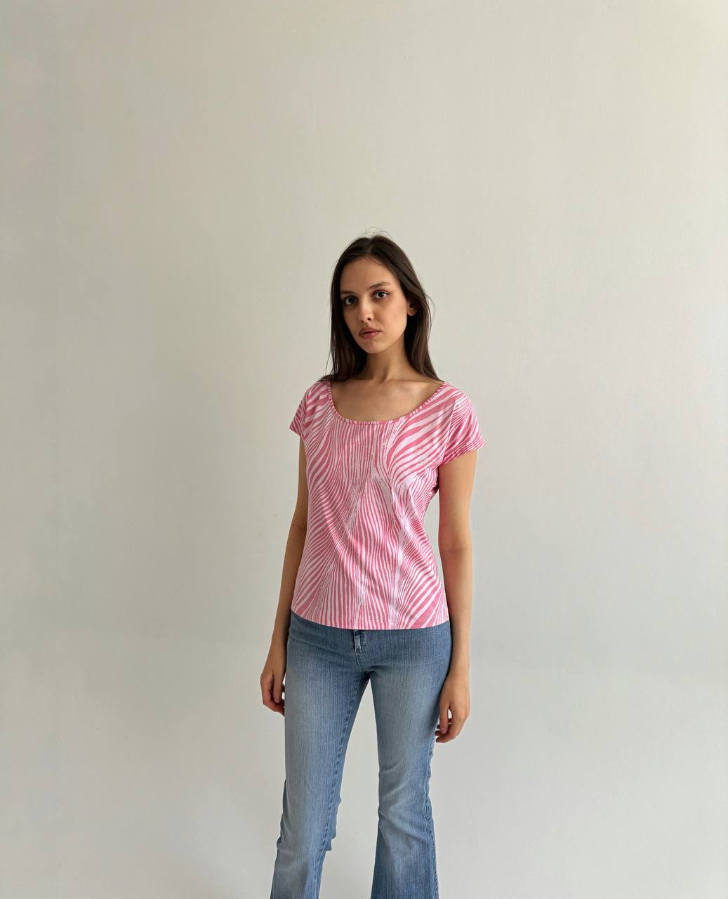 Vintage Blumarine zebra pink top
