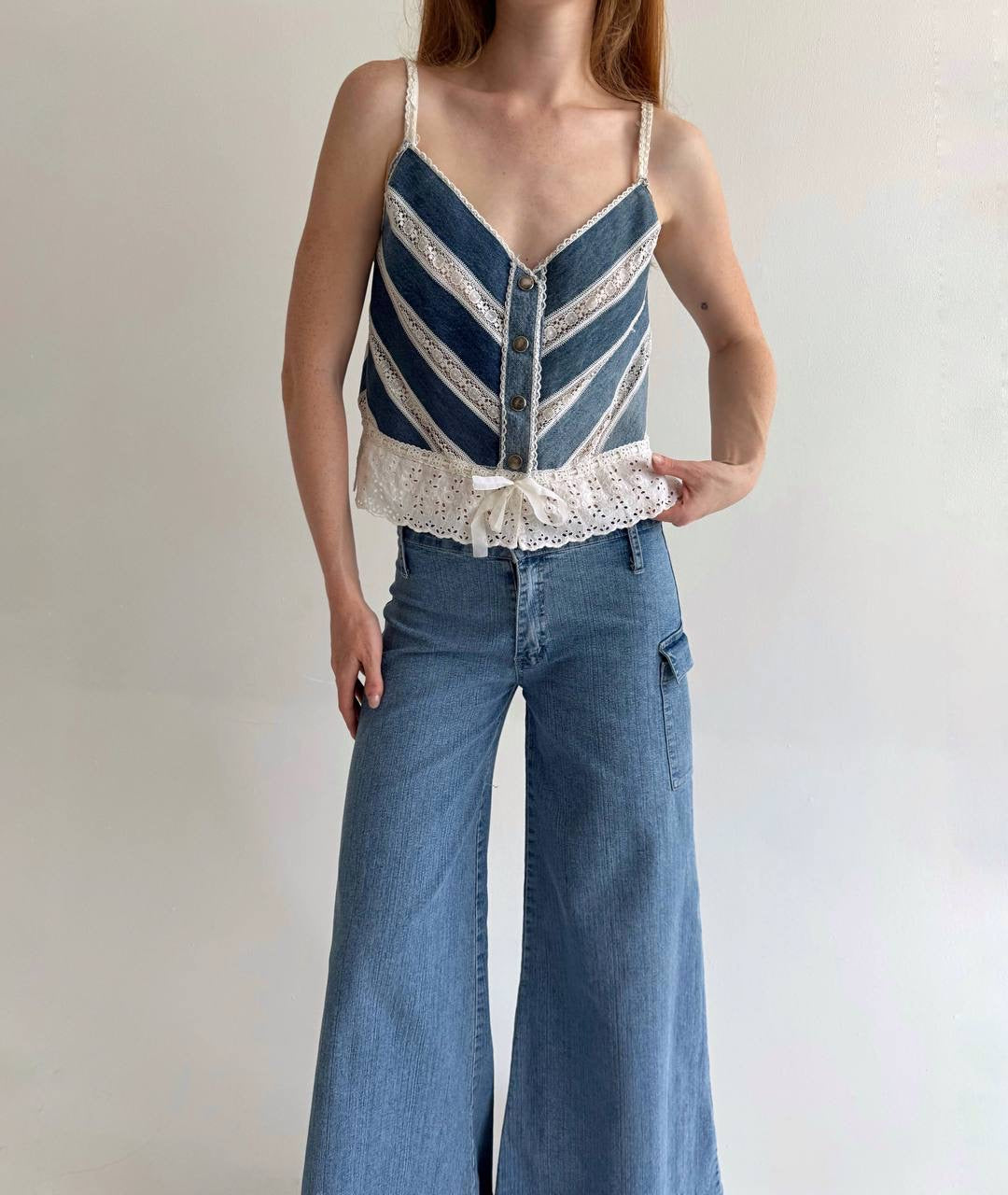 Vintage denim cami top