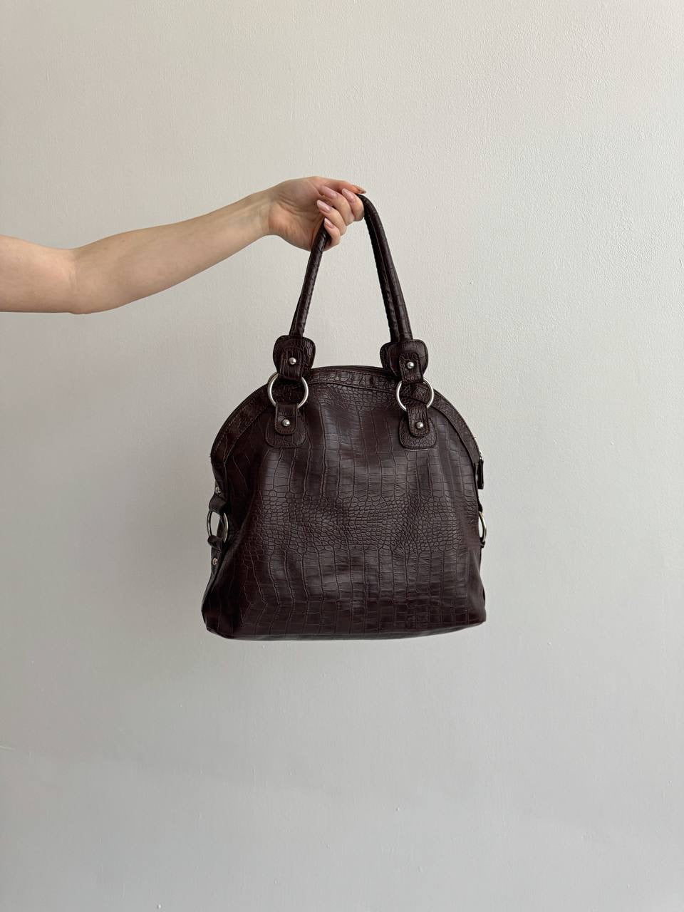 Vintage faux leather mig shoulder bag