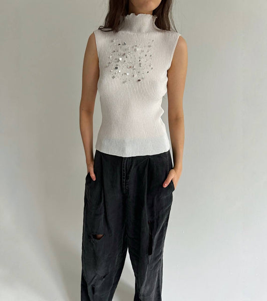 Vintage Japanese avant garde pleated top