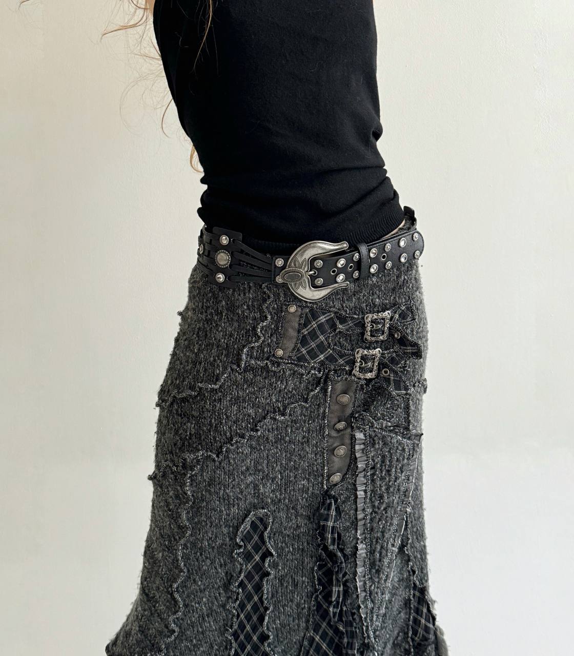 Y2K faux leather belt