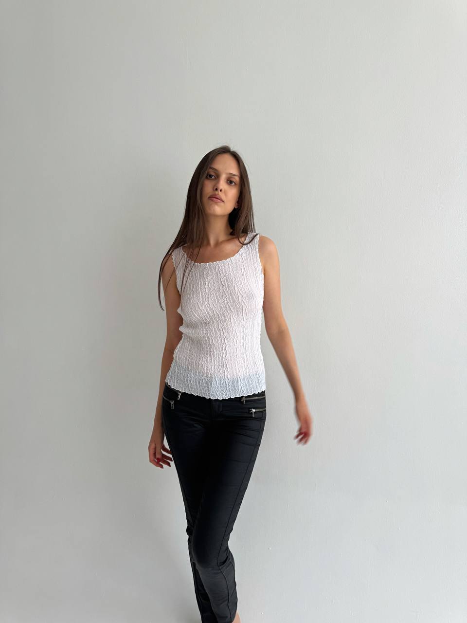 Vintage avant garde pleated top
