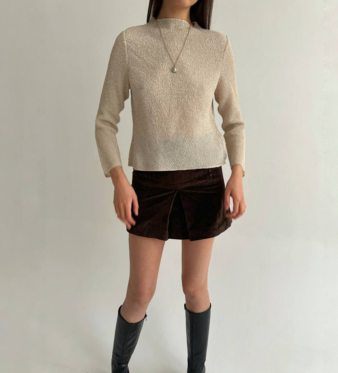 Vintage Japanese crinkle blouse