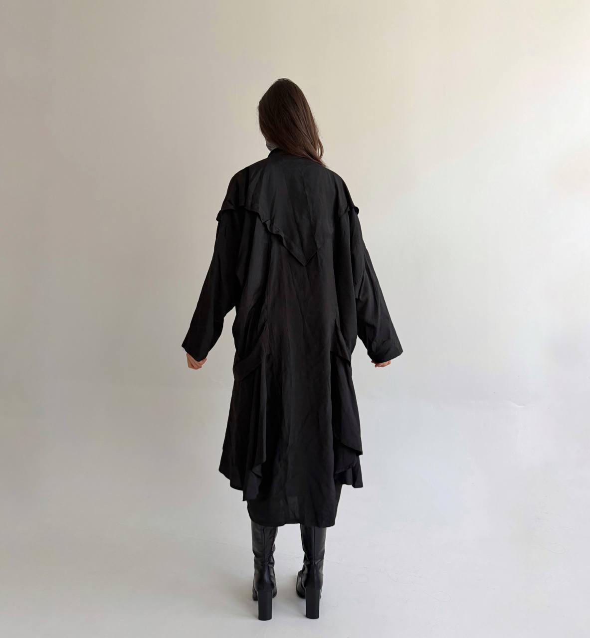 Vintage silk and viscose avant garde coat