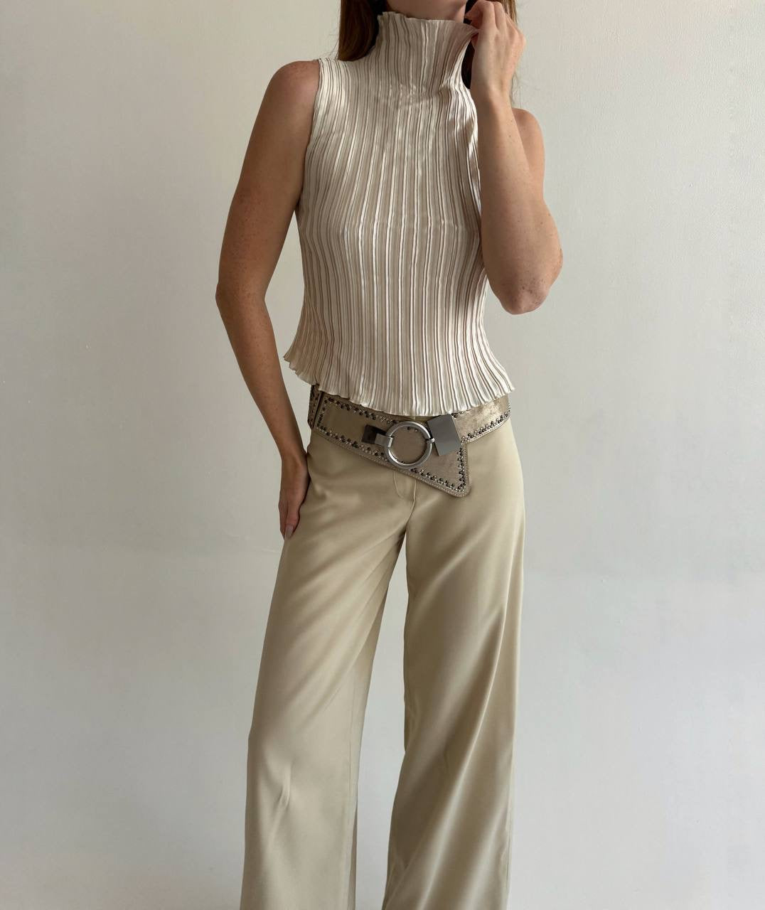 Vintage pleated avant garde top