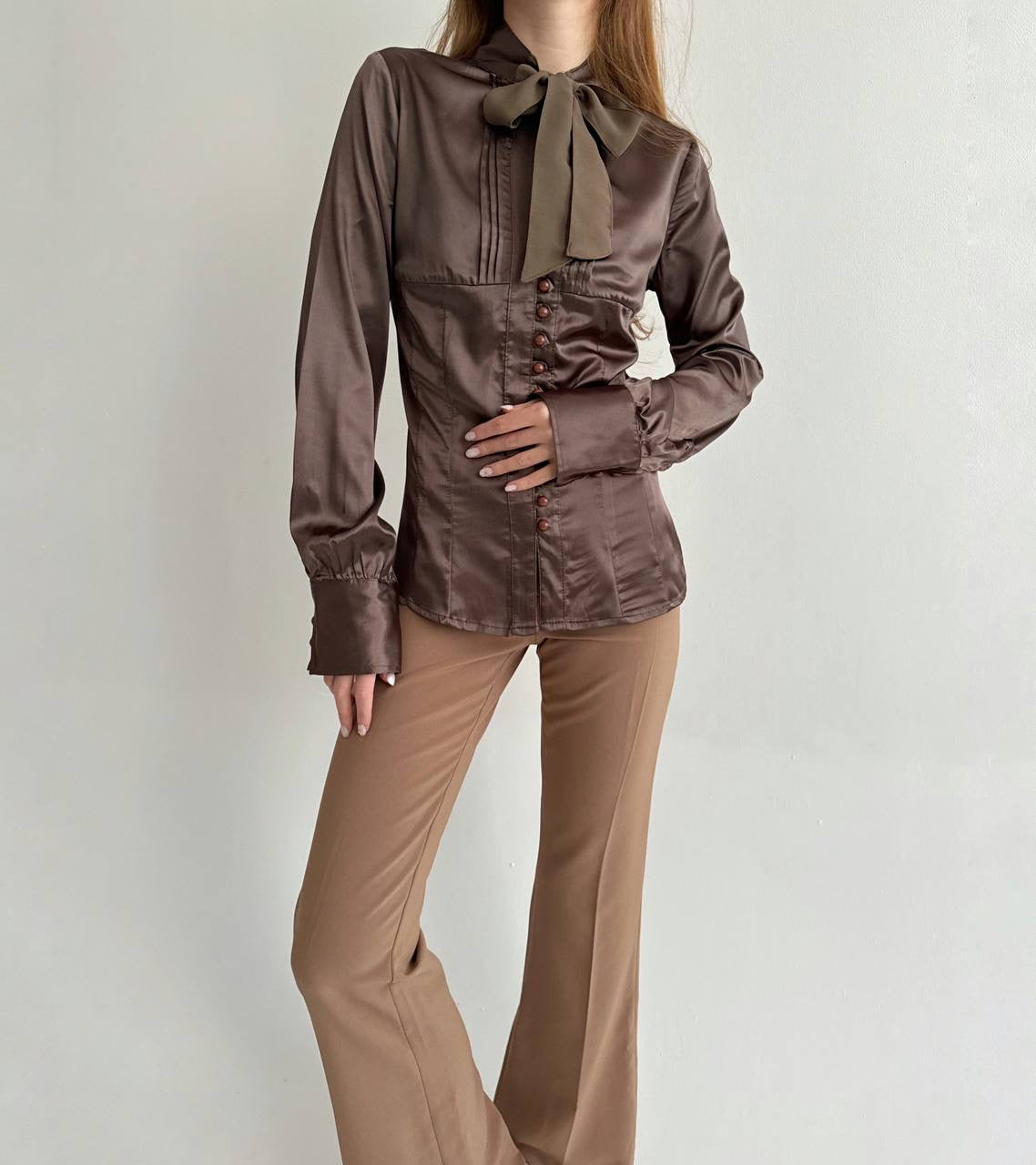 Brand new Y2K made in Italy satin blouse