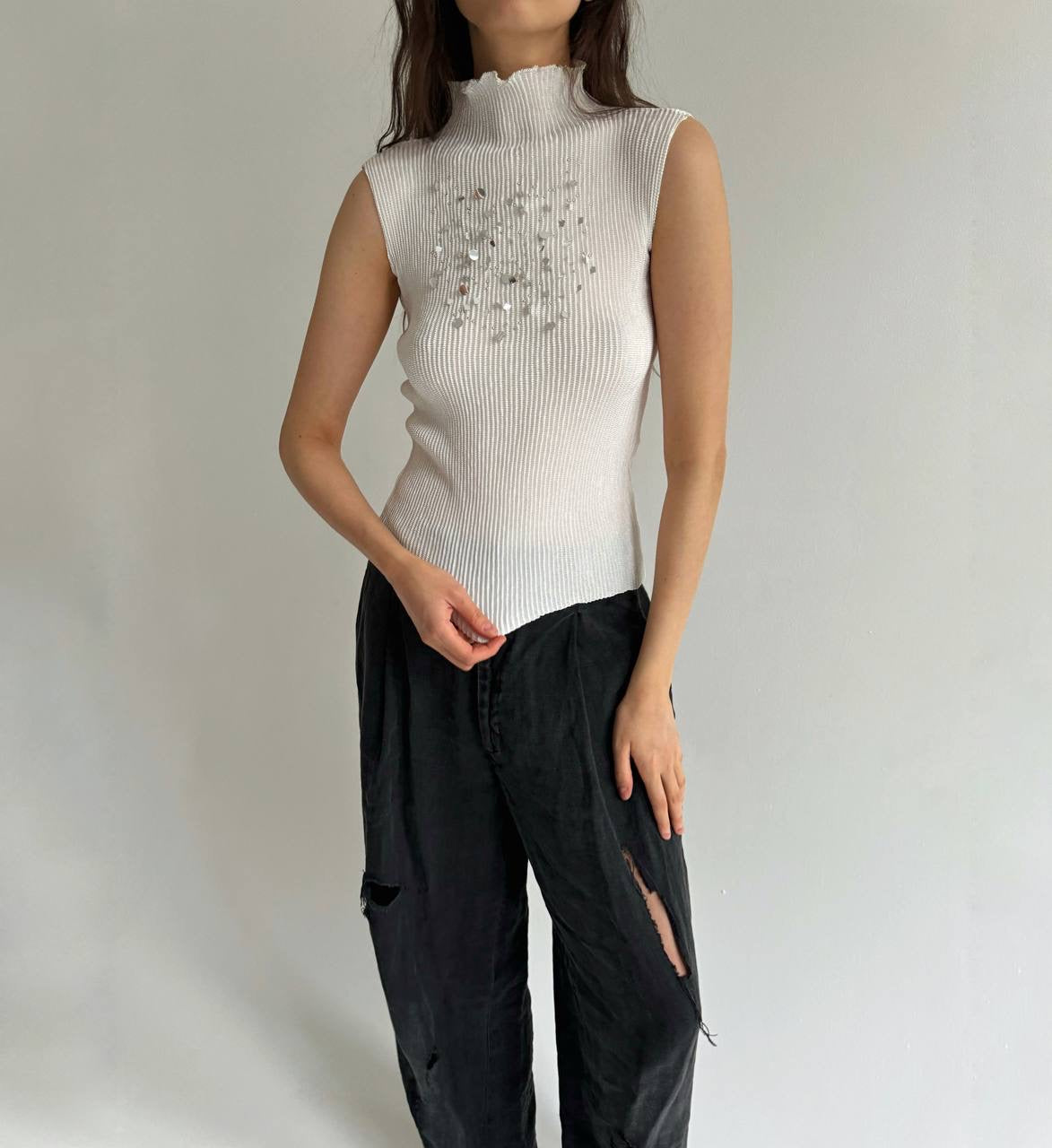Vintage Japanese avant garde pleated top