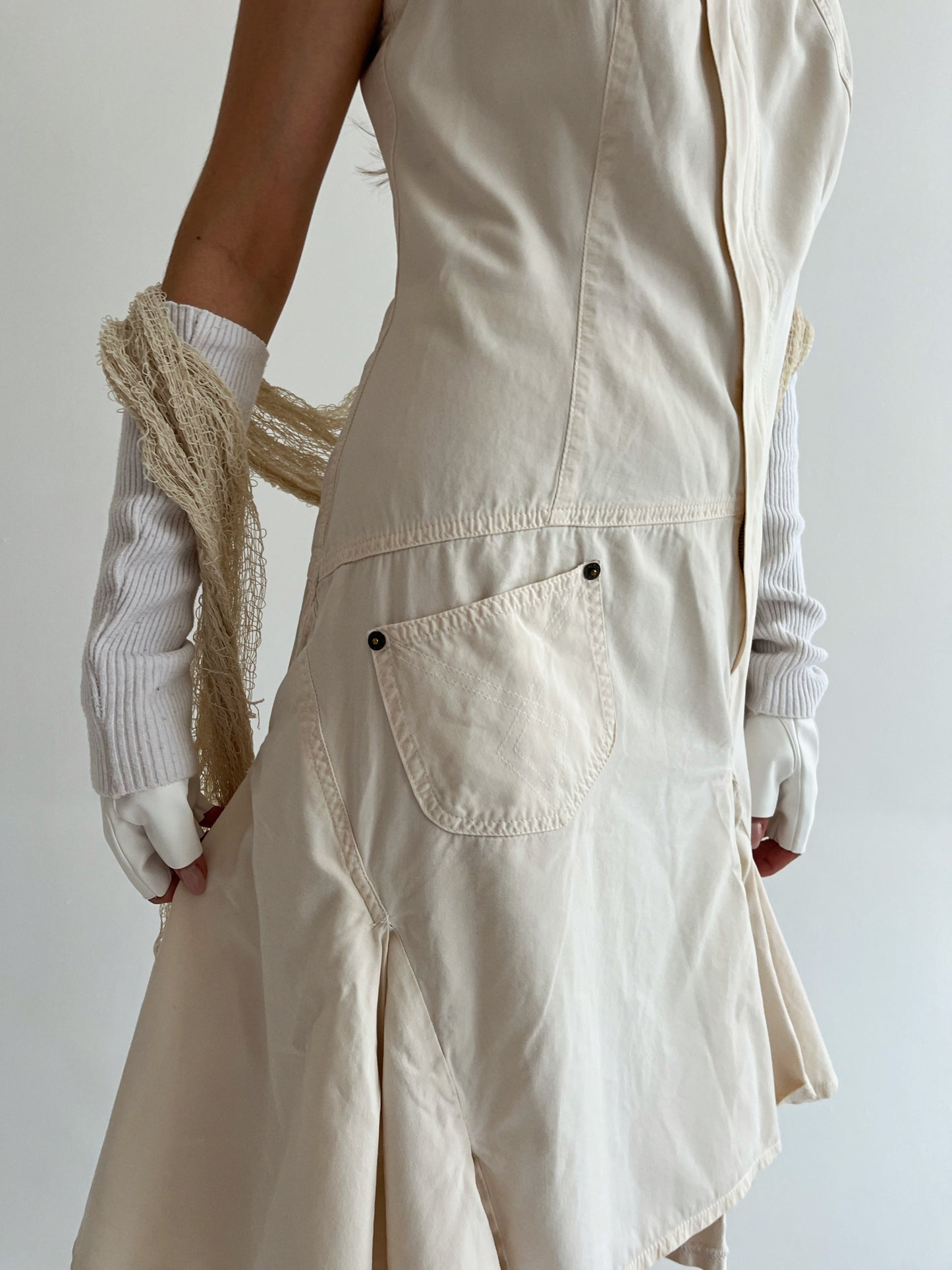 Vintage Plein Sud cotton deconstructed dress