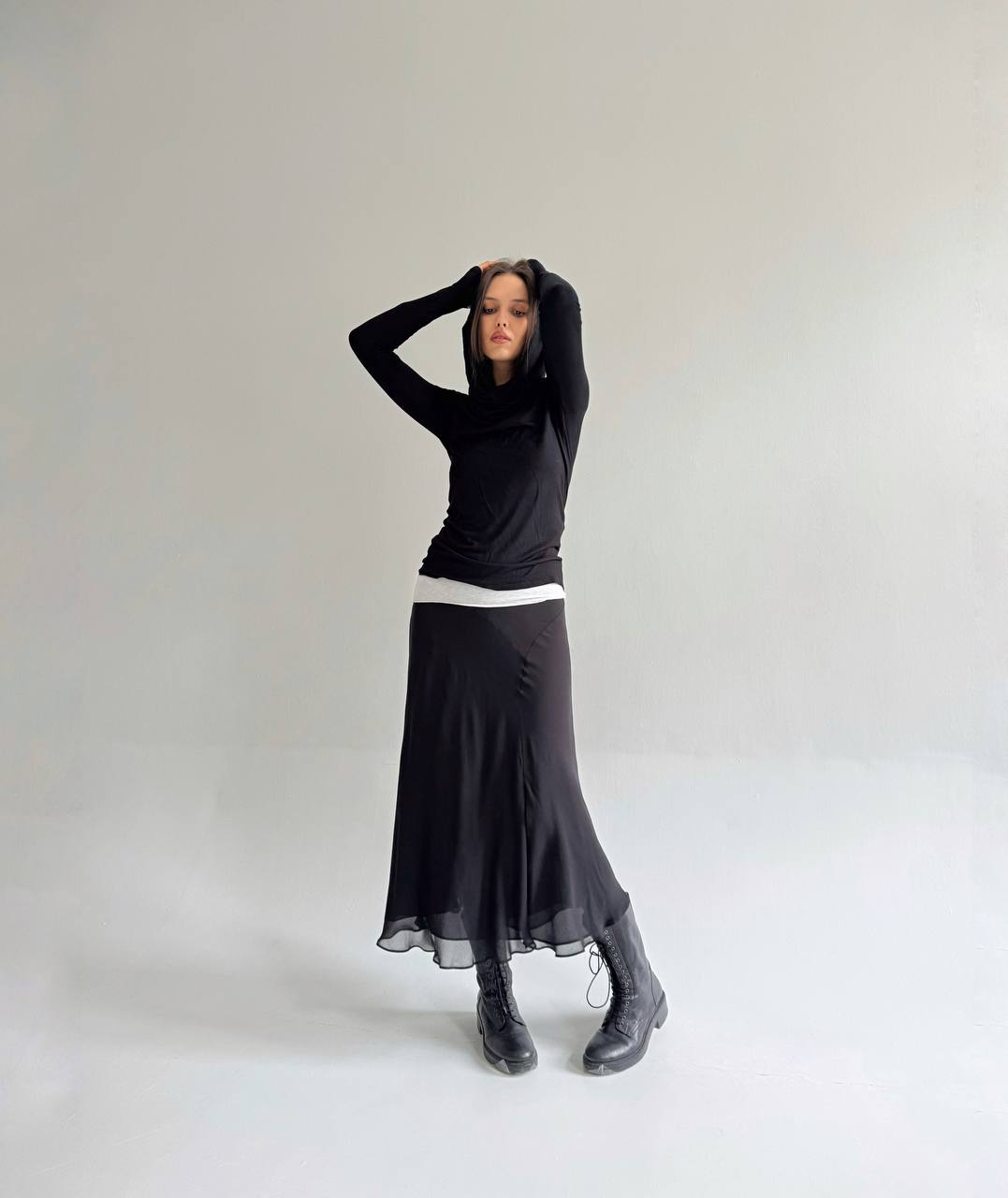 La Perla pure silk black skirt