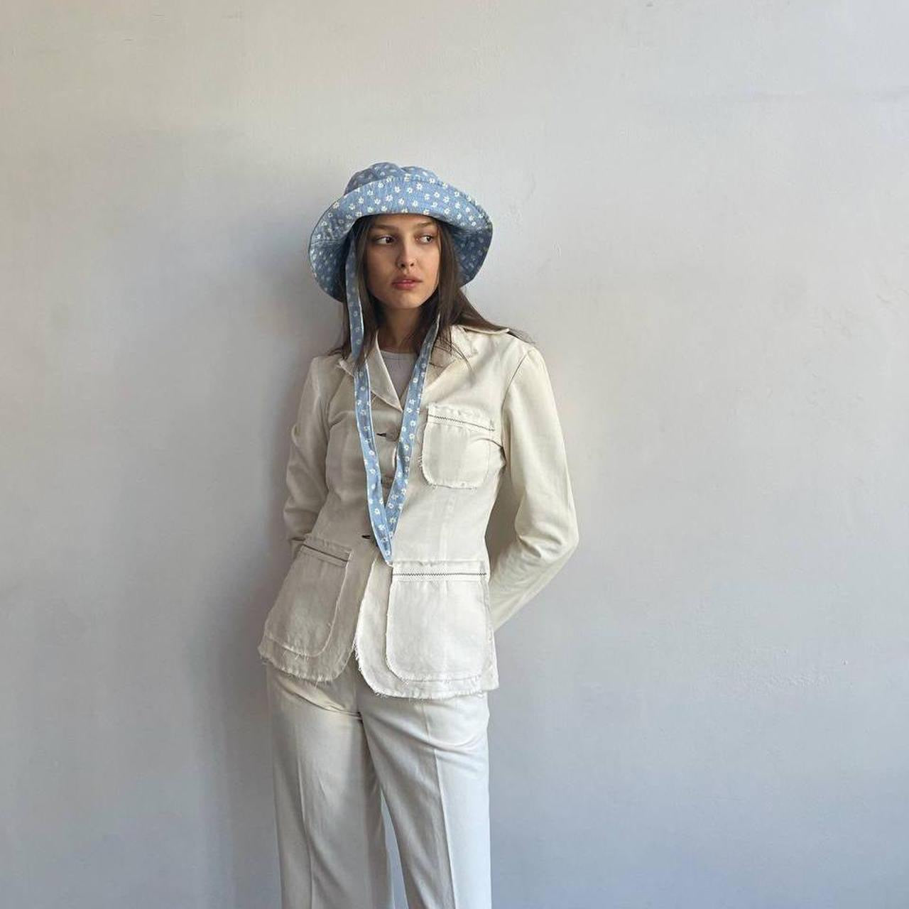 Vintage cotton beige suit