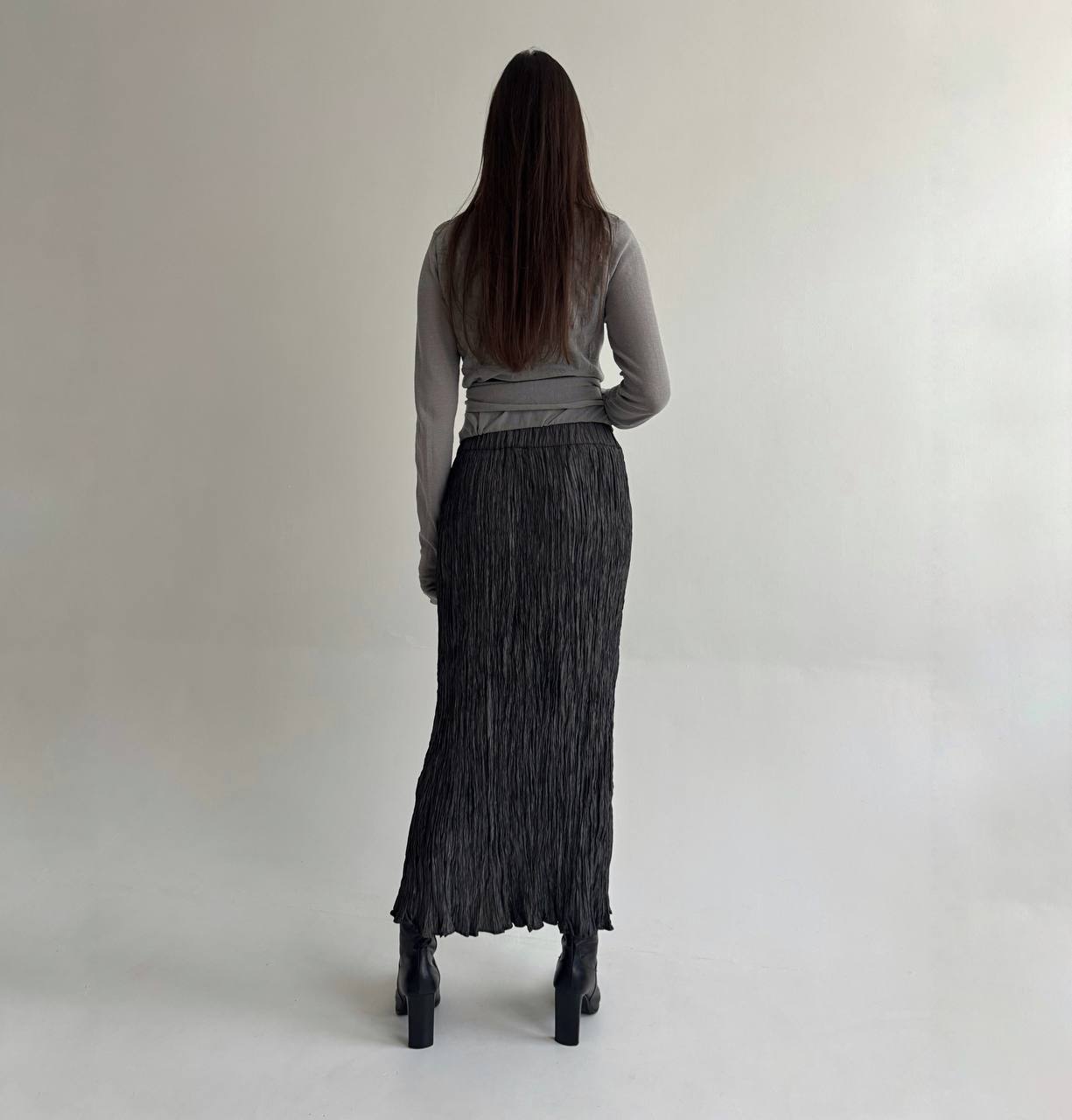 Vintage metallic pleated skirt