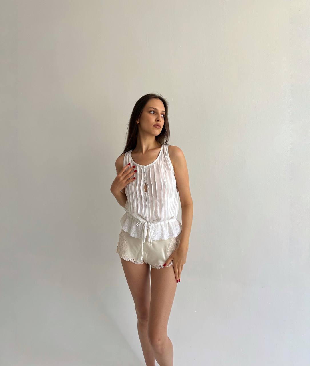 Vintage cotton chemise top