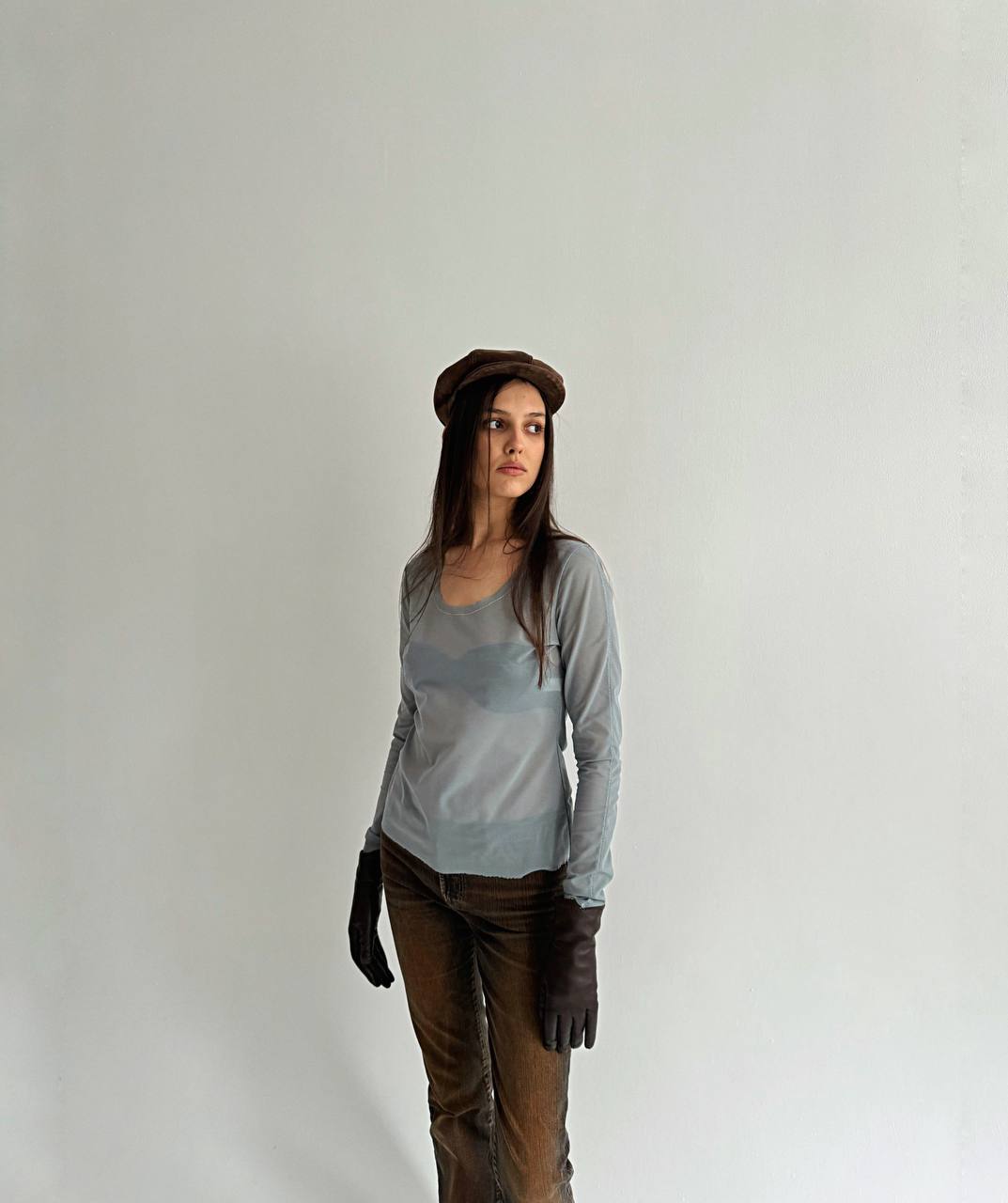 La Perla Studio pigeon mesh blouse