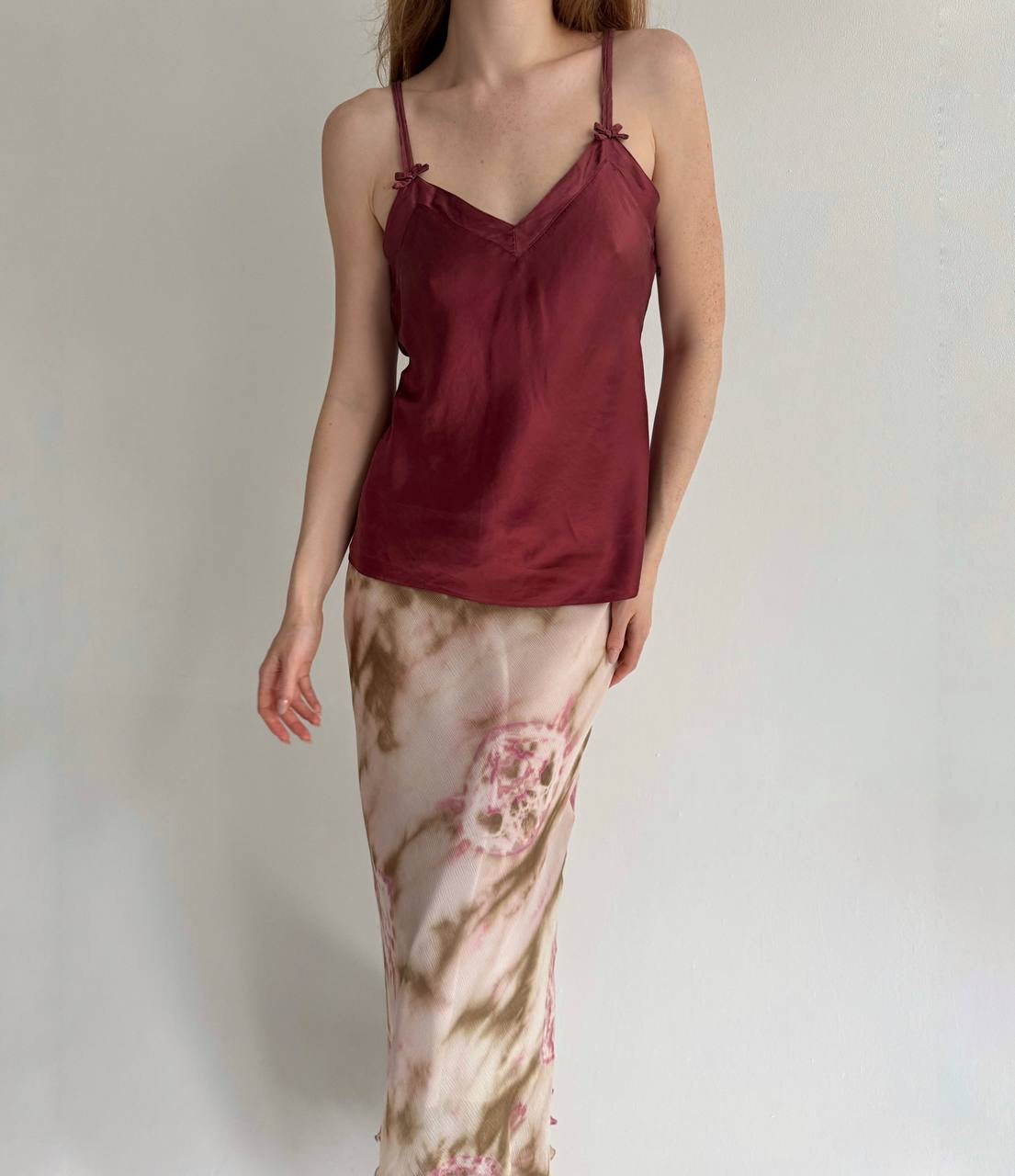 Vintage pure silk camisole cami top
