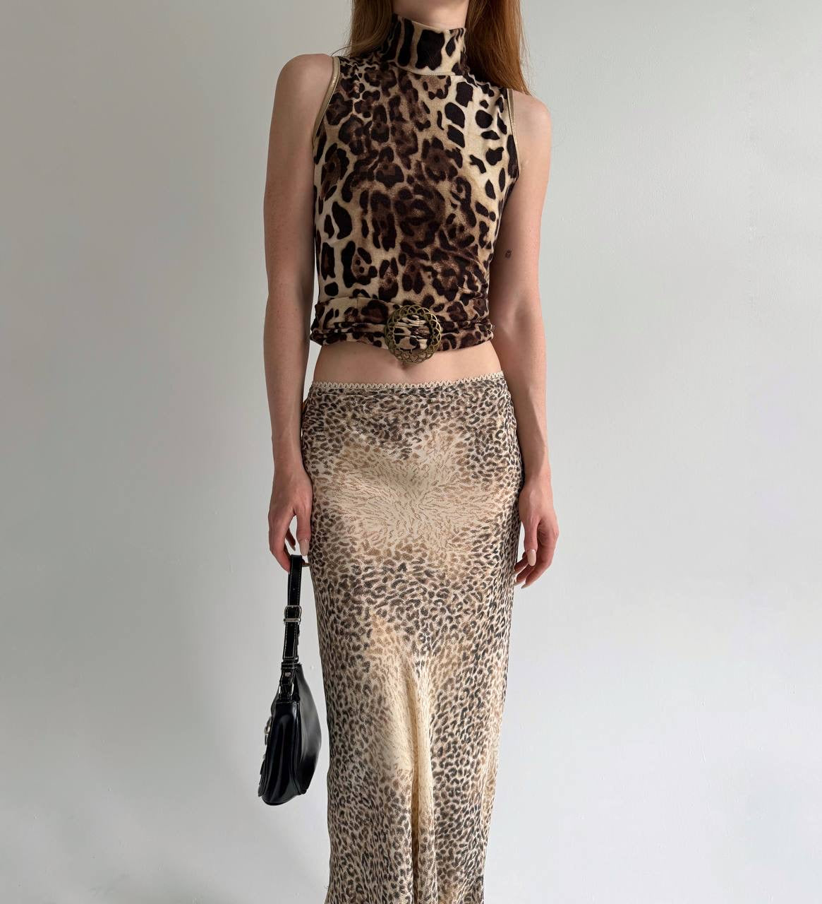 Vintage printed long sophisticated skirt