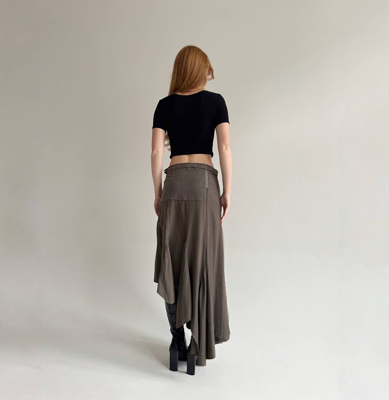 Y2K asymmetrical avant garde skirt