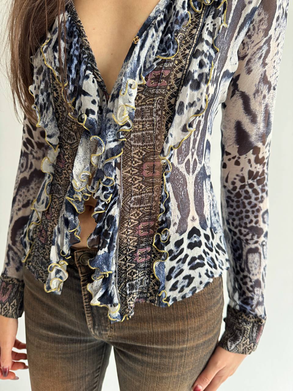Vintage Roberto Cavalli pure silk blouse