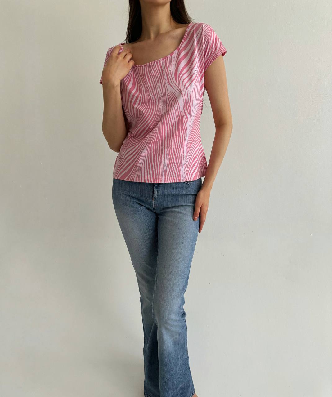Vintage Blumarine zebra pink top