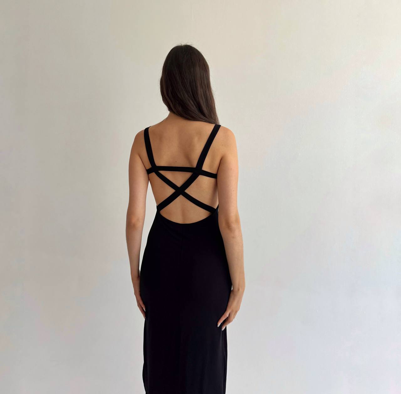 Vintage acetate black dress