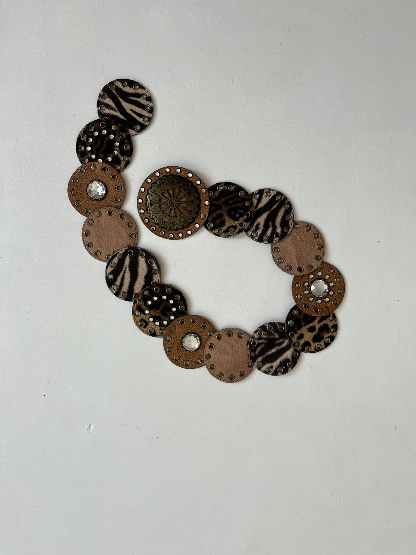Vintage pony hair disc belt