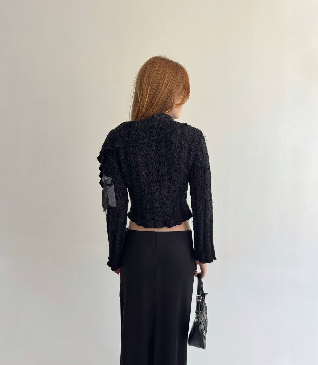 Vintage zone bleue avant garde cardigan